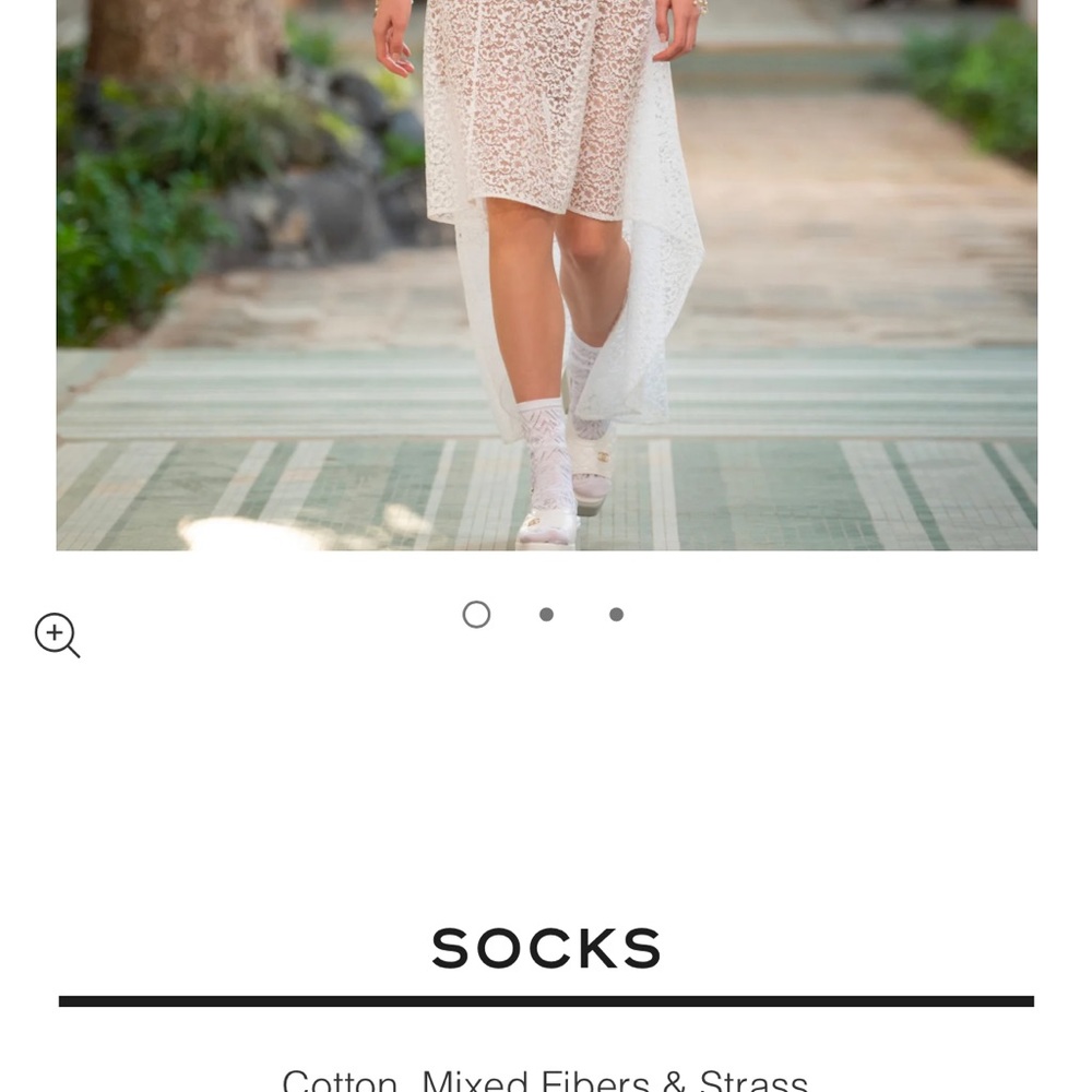 Argyle crystal cc chanel socks bets fits 5-7 Italy soft luxurious I have in Blk - Picture 9 of 9